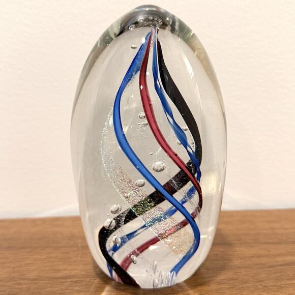 Mark Monson Glasshouse Studio Art Glass Paperweight Sculpture Signed Numbered 6"